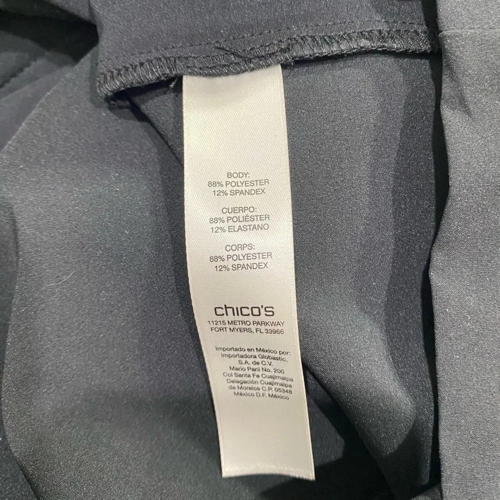 Weekend by Chico’s Size 3 (XL) Leopard Print Vest Black Stretch‎ Lightweight - Picture 7 of 11